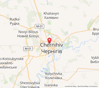 Map of Tschernihiw, Chernihiv