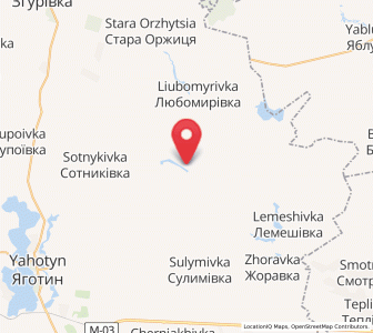 Map of Chervone, Kiev