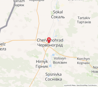 Map of Tscherwonohrad, Lviv