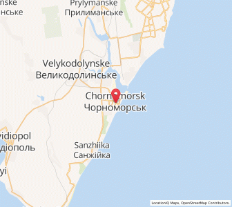 Map of Tschornomorsk, Odessa