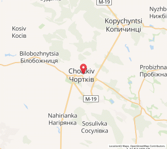 Map of Tschortkiw, Ternopil