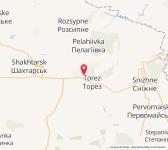 Map of Tores, Donetsk