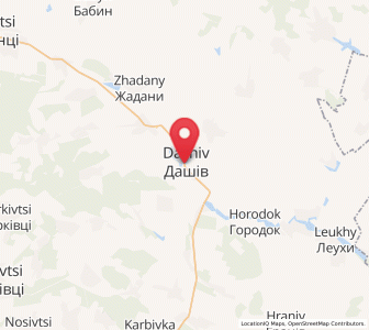 Map of Dashiv, Vinnytsia