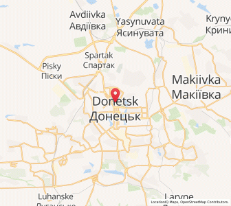 Map of Donezk, Donetsk