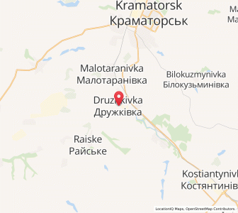 Map of Druschkiwka, Donetsk
