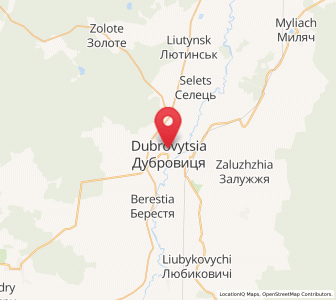 Map of Dubrovytsia, Rivne