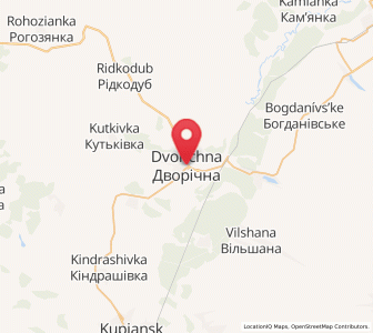 Map of Dvorichna, Kharkiv