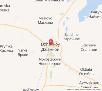 Map of Dschankoj, Crimea