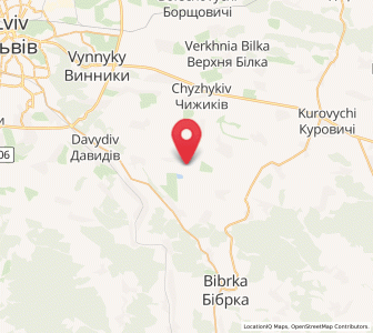 Map of Dzvinogrud, Lviv