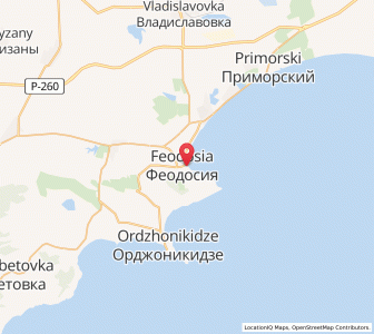 Map of Feodossija, Crimea