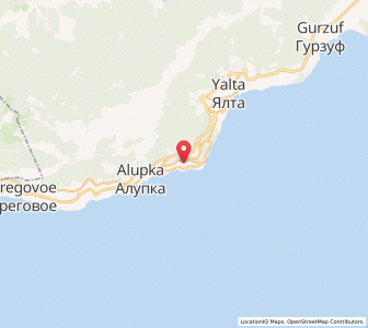 Map of Gaspra, Crimea