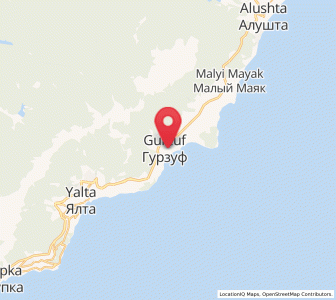 Map of Gurzuf, Crimea