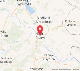 Map of Halitsch, Ivano-Frankivsk