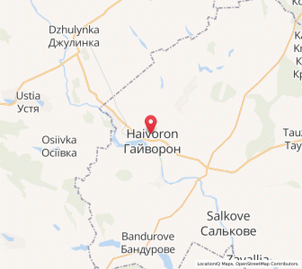 Map of Hayvoron, Kirovohrad
