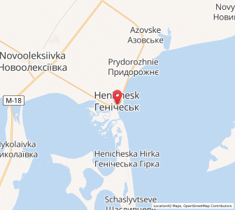 Map of Henichesk, Kherson