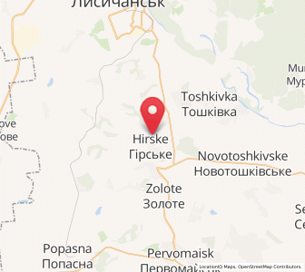 Map of Hirske, Luhansk
