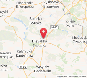 Map of Hlevakha, Kiev