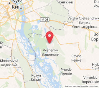 Map of Hnidyn, Kiev