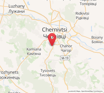 Map of Hodyliv, Chernivtsi