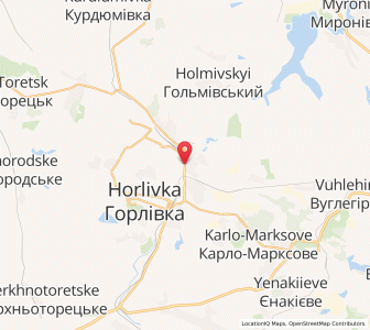 Map of Horliwka, Donetsk