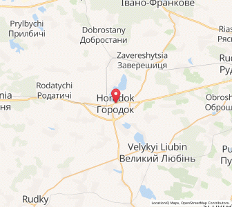 Map of Gorodok, Lviv