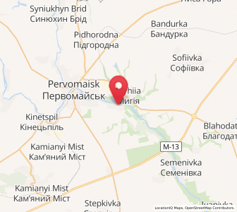 Map of Hrushivka, Mykolaiv