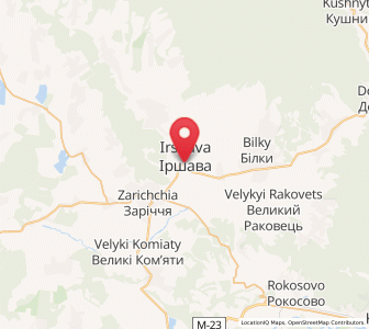Map of Irschawa, Transcarpathia