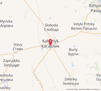 Map of Kaharlyk, Kiev