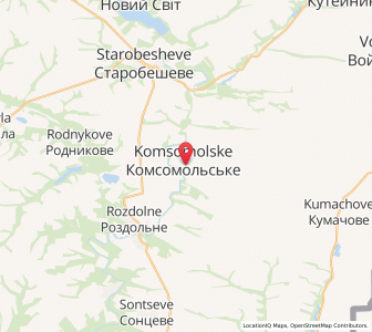 Map of Kalmiuske, Donetsk