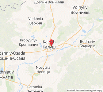 Map of Kalusch, Ivano-Frankivsk