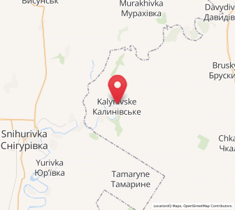 Map of Kalynivske, Kherson