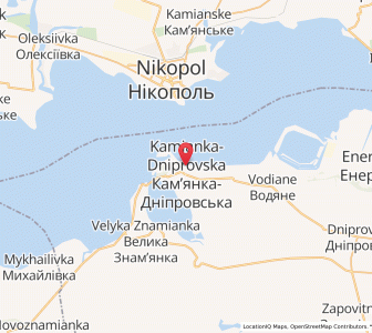 Map of Kamjanka-Dniprowska, Zaporizhzhia