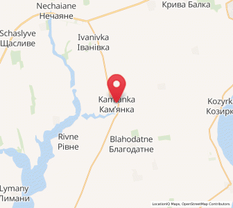 Map of Kamyanka, Mykolaiv