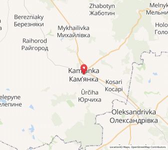 Map of Kamyanka, Cherkasy