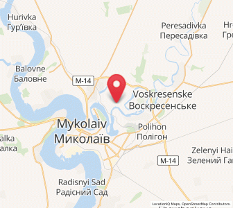 Map of Karavelove, Mykolaiv