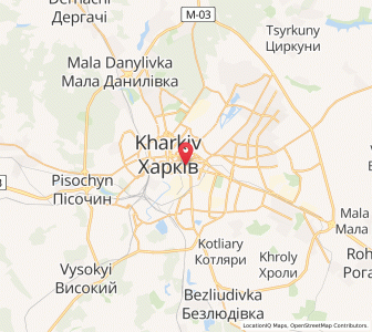 Map of Charkiw, Kharkiv