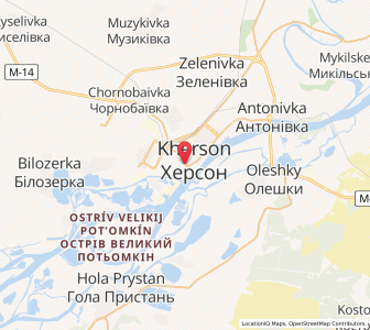 Map of Cherson, Kherson
