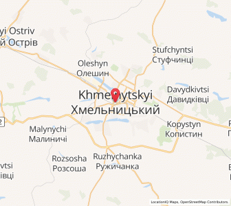 Map of Chmelnyzkyj, Khmelnytskyi