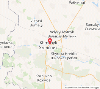 Map of Chmilnyk, Vinnytsia