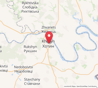 Map of Chotyn, Chernivtsi