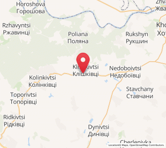 Map of Klishkivtsi, Chernivtsi