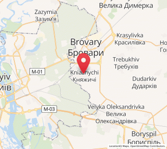 Map of Knyazhichi, Kiev