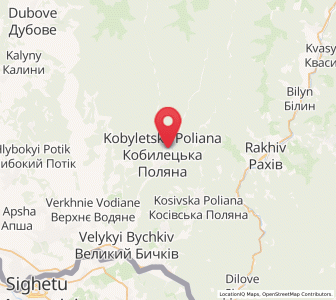 Map of Kobyletska Polyana, Transcarpathia