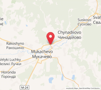 Map of Kolchyno, Transcarpathia