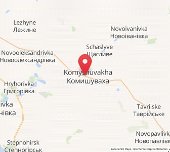 Map of Komyshuvakha, Zaporizhzhia