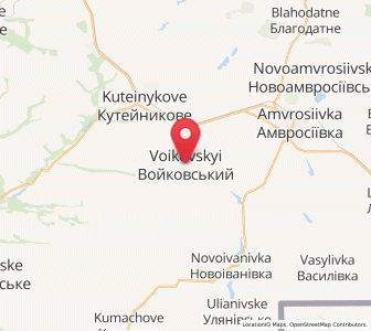 Map of Wojkowskyj, Donetsk