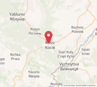 Map of Kossiw, Ivano-Frankivsk