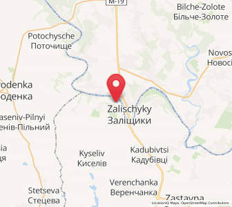 Map of Kostryzhivka, Chernivtsi