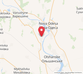 Map of Kovalivka, Mykolaiv
