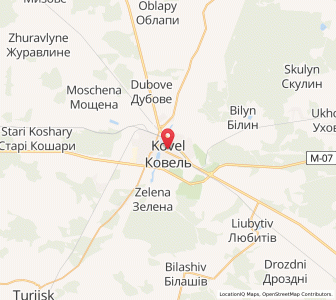 Map of Kowel, Volyn